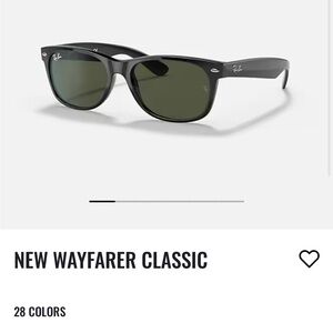Ray-Ban Classic Wayfarer Sunglasses - Black Frame Green Lenses